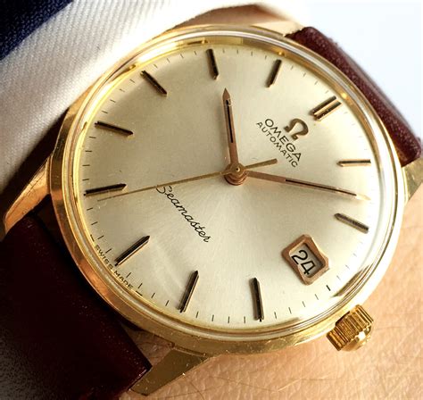 omega watches for men gold|omega 18k solid gold watches.